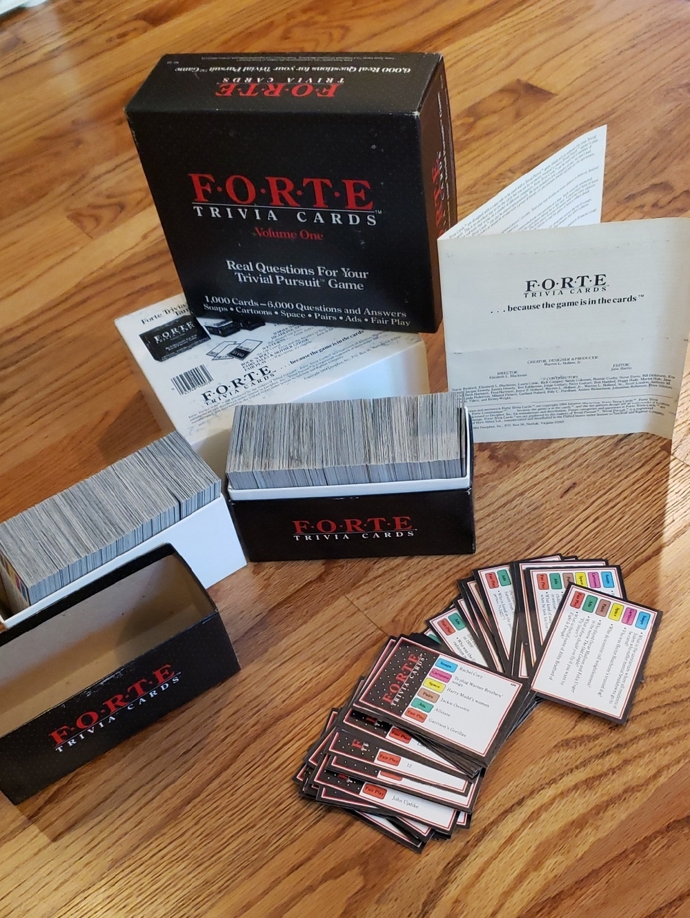 FORTE Trivia Cards- Volume One- Real Questions For Your Trivia Pursuit Game- 80s